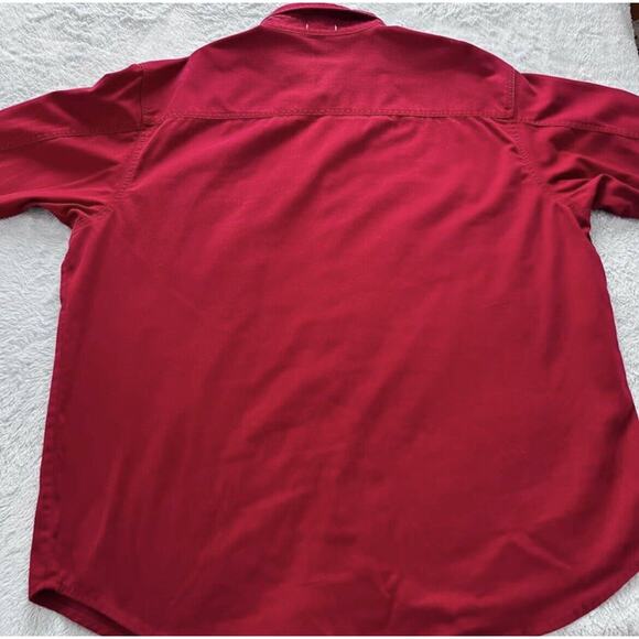 Levi’s vintage red Button Down Shirt size XL loose fit Heavy Weight - Picture 2 of 9